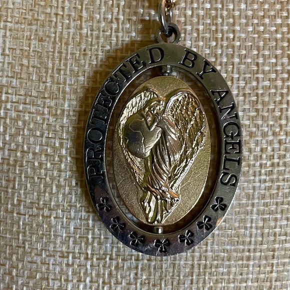 Double Sided Silver and Gold Angel Pendant - Picture 5 of 8